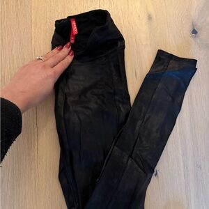 SPANX Faux Leather Leggings, Black | Small, Tall Inseam